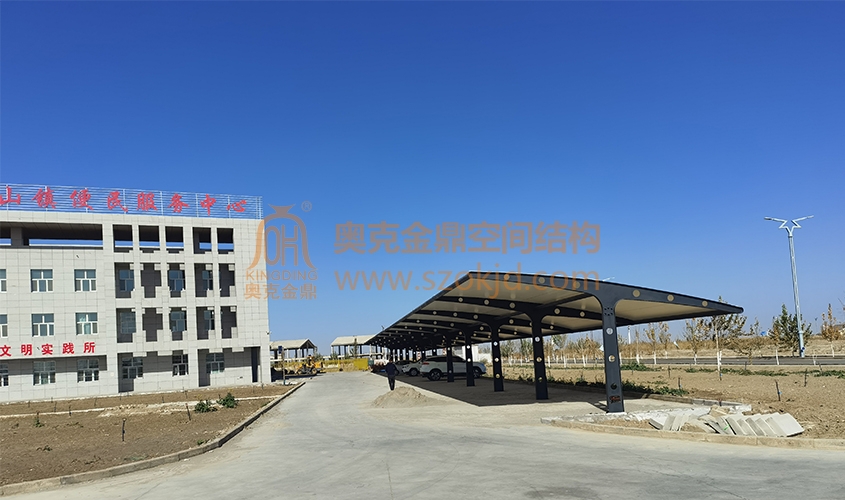 新疆生產建設兵團第二師三十七團景觀車棚建設項目順利竣工